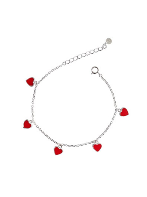 Peng Yuan Little Red Heart-shaped Stud Earrings 0