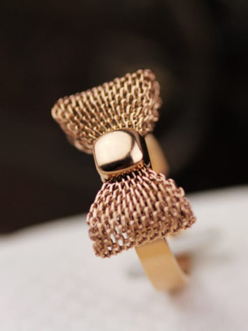 GROSE Bowknot Shaped Mesh Women Ring 0