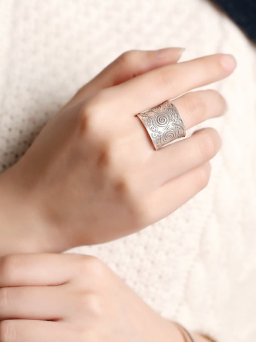 Peng Yuan 2018 Retro Personalized Silver Handmade Ring 1