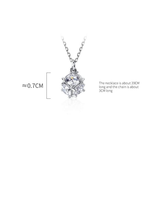 Rosh 925 Sterling Silver With Cubic Zirconia Fashion Round Necklaces 3