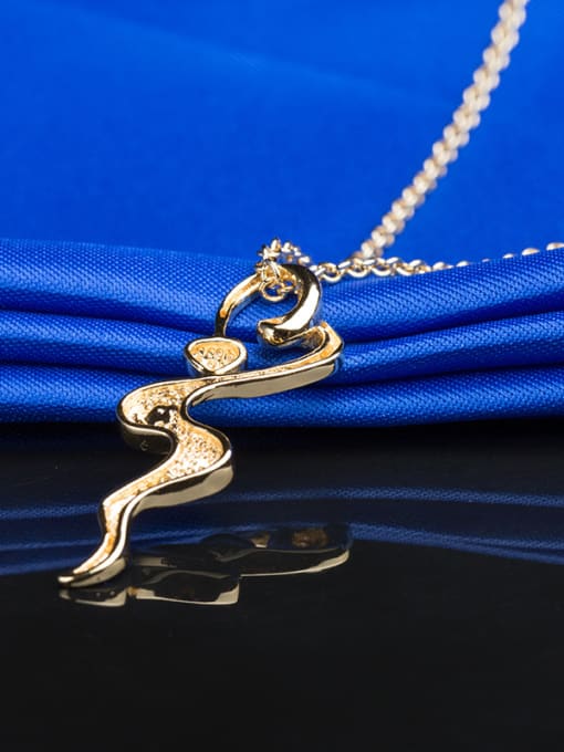 Ronaldo Personality 18K Gold Plated Snake Shaped Necklace 3