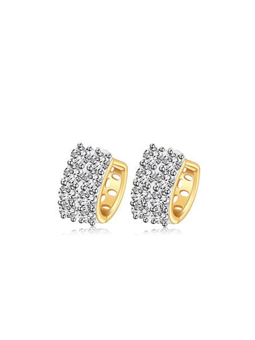 XP Copper Alloy Gold Plated Fashion Zircon Clip clip on earring 0