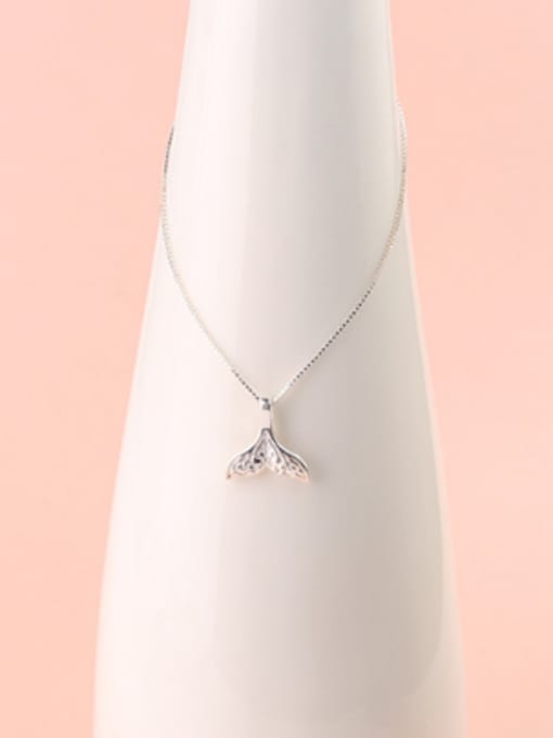 Peng Yuan Simple Mermaid Tail Silver Necklace 0