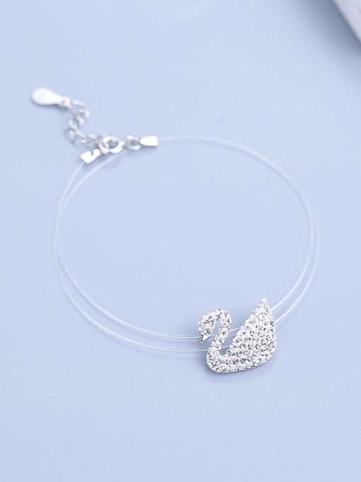 White 925 Silver Swan Collar