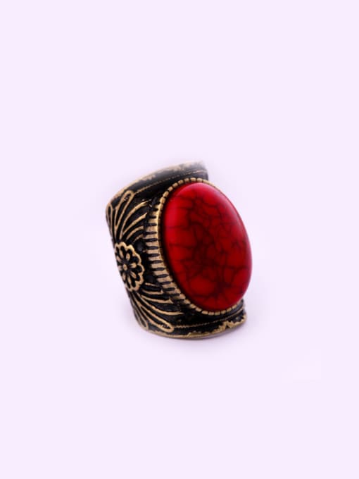 Ruby Retro Punk Exaggerated Stone Statement Ring