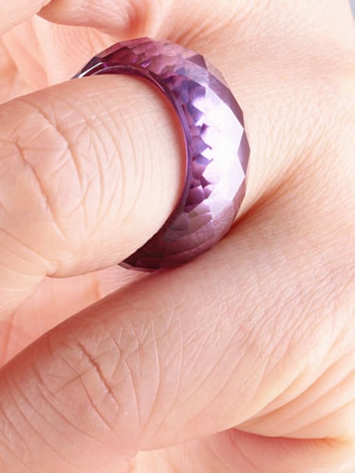 Purple High Quality Zircon Crystal Rings