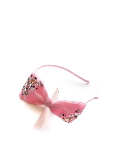 Light Pink Velvet Beads Wish velvet bow hoop 70917 full beauty children headdress features handmade children hair