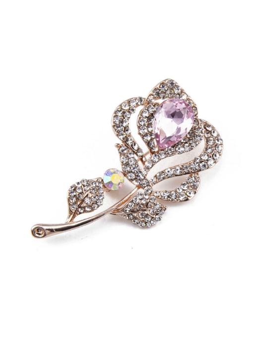 Inboe new 2018 2018 2018 2018 2018 Flower-shaped Crystals Brooch 3