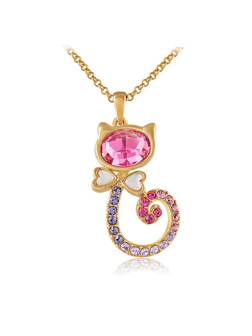 CEIDAI Cat-shaped Rose Gold Necklace 0