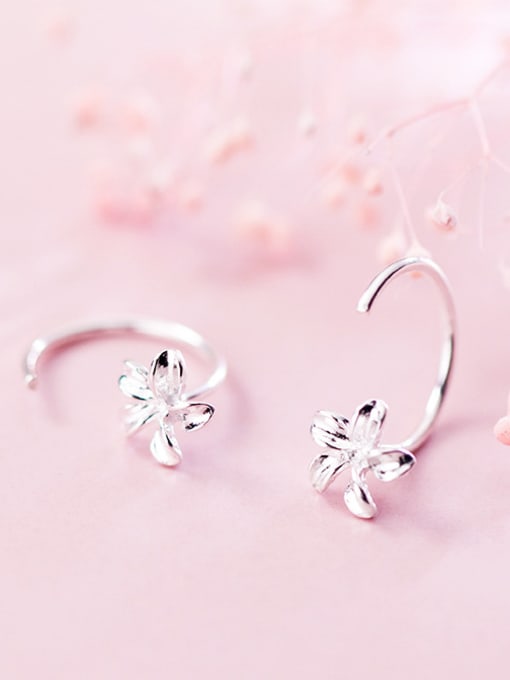 Rosh Sterling silver fashion simple petal earrings