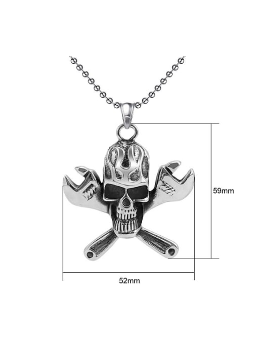 RANSSI Skull Spanners Necklace 2