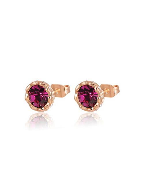 Rose Gold Rose Gold Plated Austria Crystal Earrings