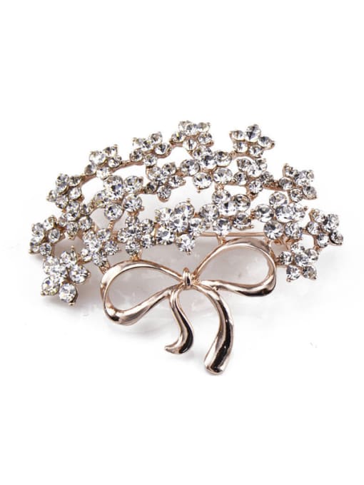 Inboe 2018 Bowknot Shaped Crystals Brooch 0