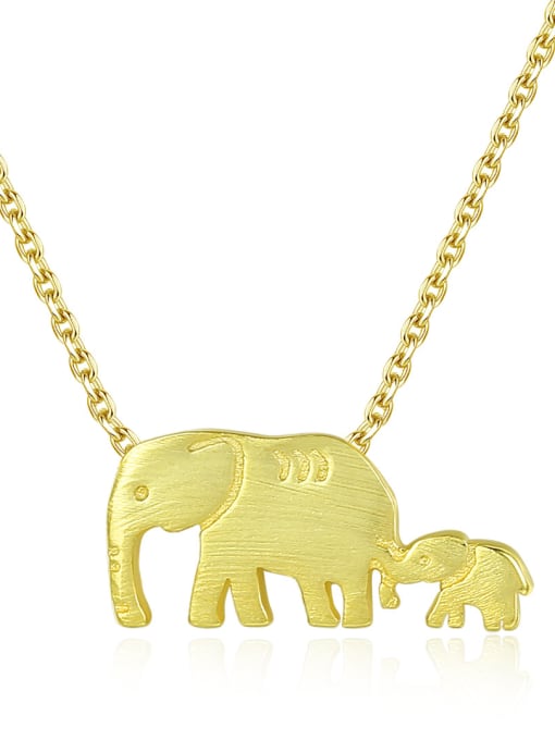 CCUI Sterling silver animal cute elephant necklace 0
