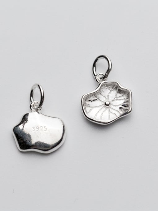 FAN 925 Sterling Silver With Antique Silver Plated Vintage Leaf Charms 0
