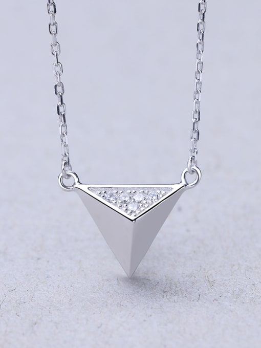 One Silver 2018 Triangle Shaped Necklace 3