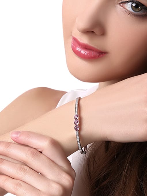 CEIDAI S925 Silver Heart-shaped Bracelet 1