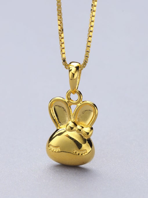 One Silver Gold Plated Rabbit Pendant 1