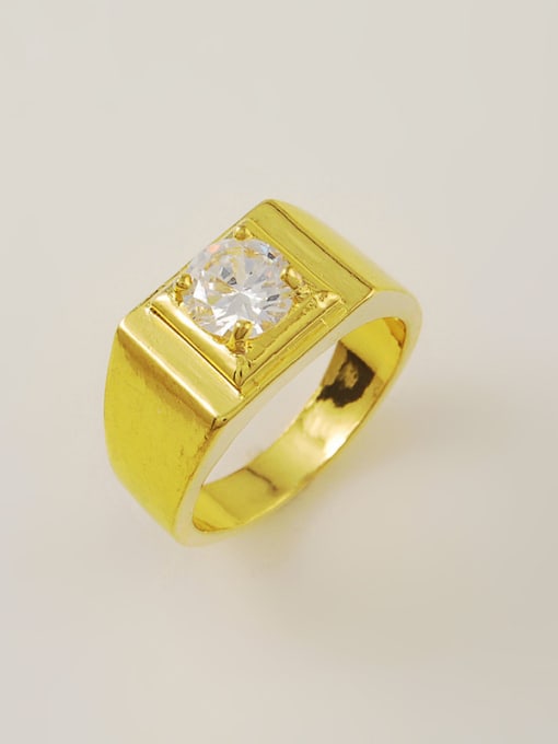 Yi Heng Da Men Creative 24K Gold Plated Rhinestones Copper Ring 0