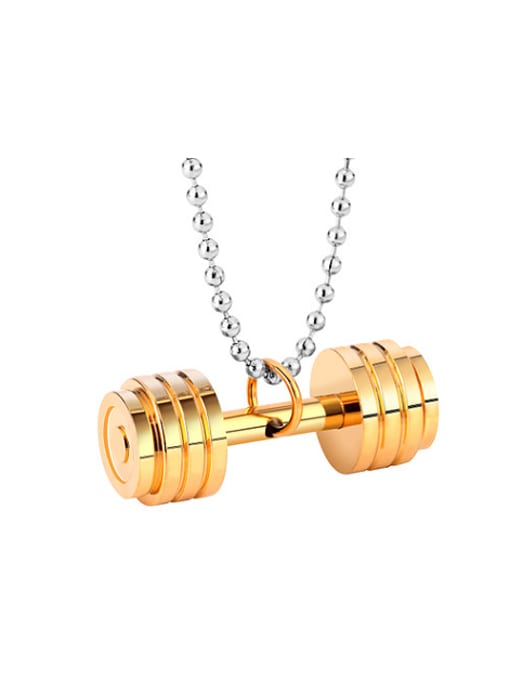 Gold Fashion Dumbbell Necklace