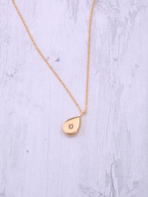 GROSE Titanium With Gold Plated Simplistic Smooth Geometric Necklaces 3