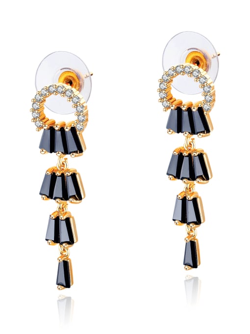 Open Sky Copper With 18k Gold Plated Trendy  Samba Irregular Earrings