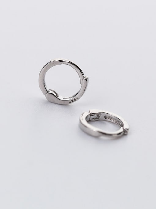 Rosh Simply Style Geometric Shaped S925 Silver Clip Earrings