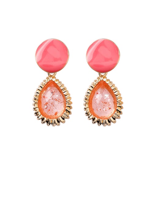 Girlhood Alloy With Rose Gold Plated Fashion Water Drop Drop Earrings 0