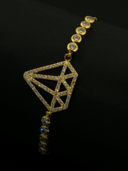 Golden Diamond Shaped Stretch Bracelet