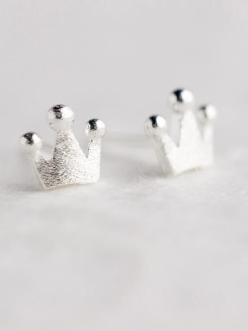 Rosh S925 silver Little Cute Crown Stud cuff earring