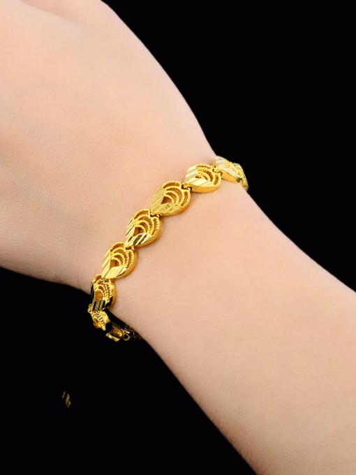Yi Heng Da Women Water Drop Shaped Gold Plated Copper Bracelet 1