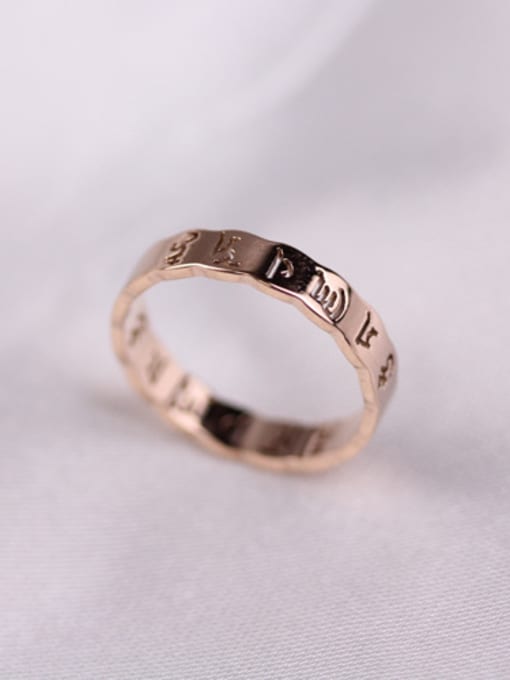 GROSE Hollow Words Retro Style Ring 0