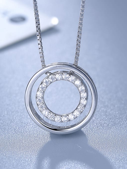 One Silver Exquisite Round Necklace 2