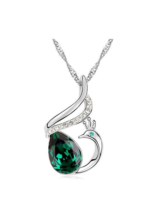 QIANZI Fashion Water Drop austrian Crystals Phoenix Alloy Necklace 1