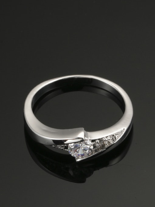 ZK AAA Zircon Simple Fashion Wedding Ring 1