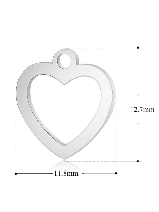 XT168 Stainless Steel With Classic Heart Charms
