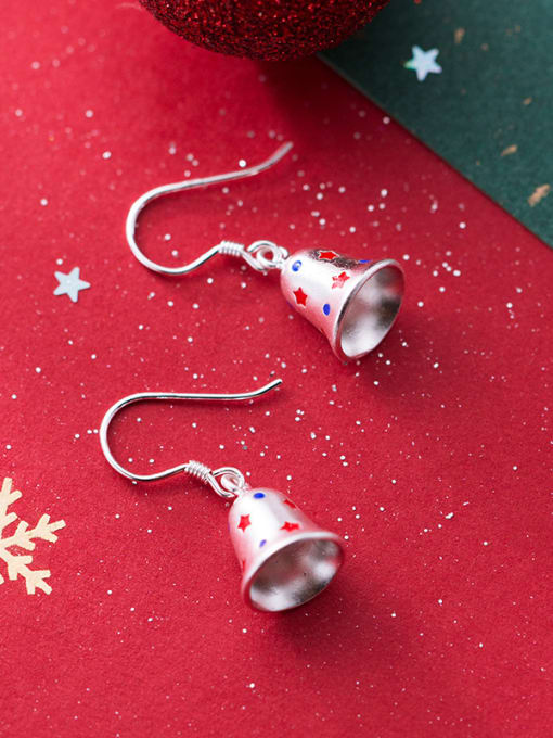 Bell Earrings 925 Sterling Silver With  Cute Christmas gift Stud Earrings