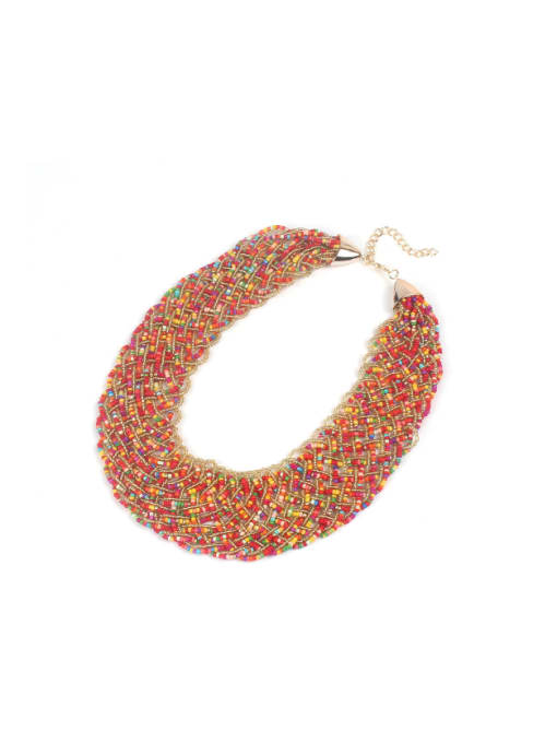 handmade Multi-layer Exaggerate Woven Rope Fashion Necklace