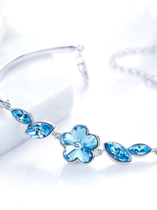 CEIDAI Fashion Little Flower austrian Crystals 925 Silver Bracelet 2