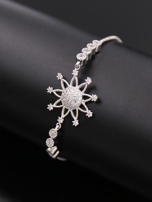 Silvery 2018 Sun Flower Stretch Bracelet
