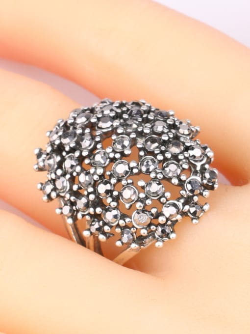 Gujin Exaggerated Hollow Rhinestones Alloy Ring 1