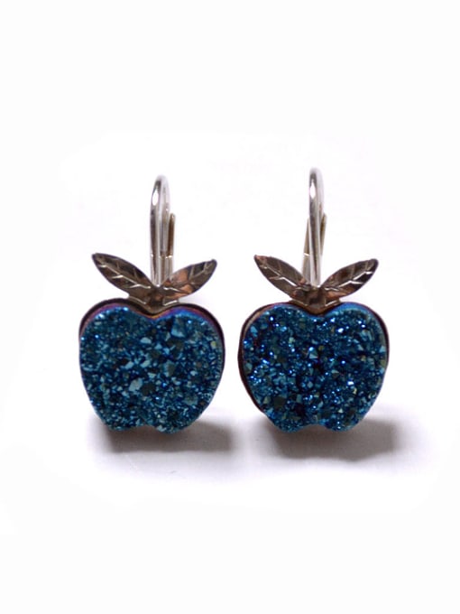 Tess Fashion Natural Crystal Apple Earrings 0