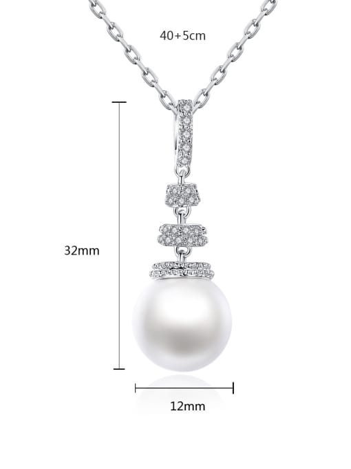 BLING SU Copper With 3A cubic zirconia Classic Ball Necklaces 4