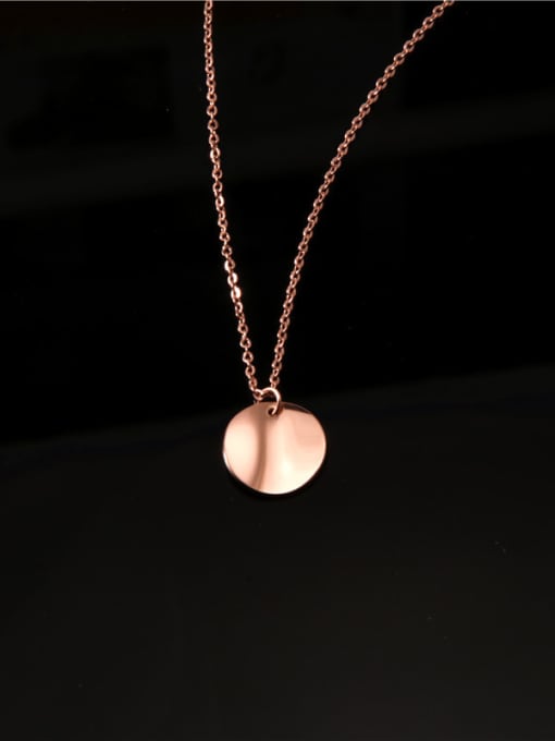 GROSE Simple Small Round Pendant Fashion Necklace