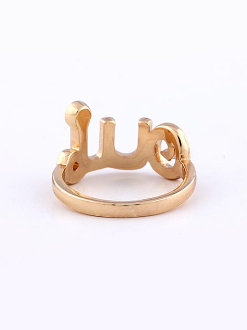 Wei Jia Simple Rose Gold Plated Music Note Tiny Rhinestone Alloy Ring 1