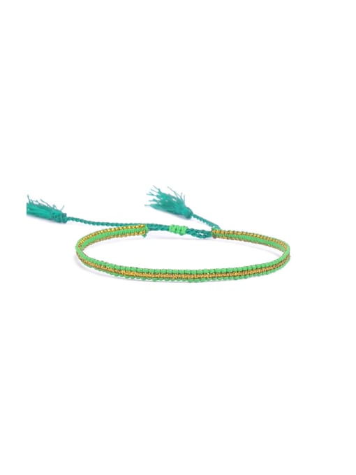 handmade Handmade Woven Rope Glass Beads Colorful Bracelet 3
