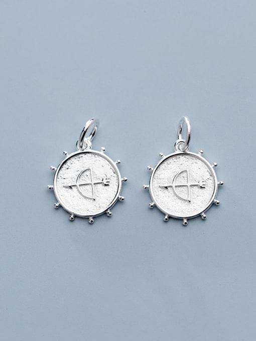 FAN 925 Sterling Silver With Smooth Simplistic Round Charms 3