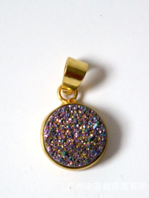 Tess Fashion Natural Crystal Gold Plated Pendant