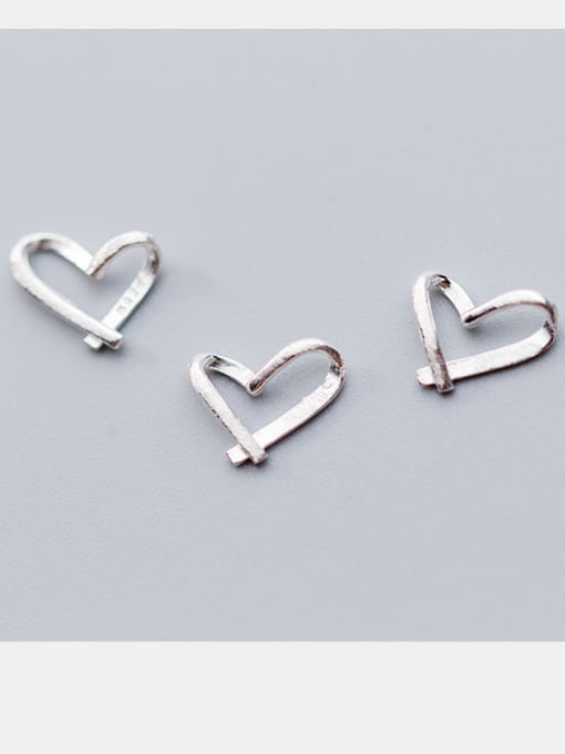 FAN 925 Sterling Silver With 18k Gold Plated Simplistic Heart Charms 1