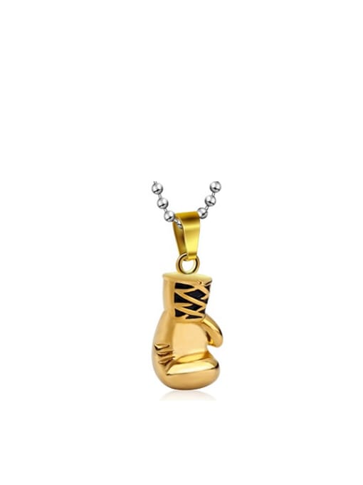 Gold Personalized Boxing Glove Pendant
